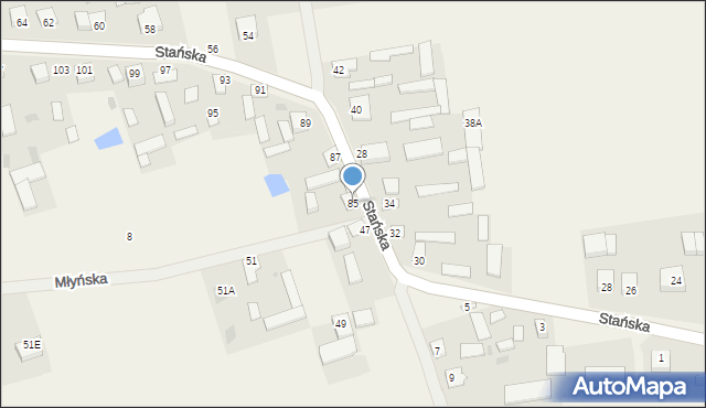 Dąbrówka-Stany, Dąbrówka-Stany, 85, mapa Dąbrówka-Stany