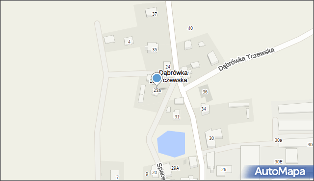 Dąbrówka Tczewska, Dąbrówka Tczewska, 23a, mapa Dąbrówka Tczewska