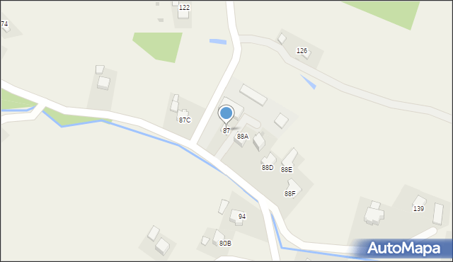 Dąbrówka Tuchowska, Dąbrówka Tuchowska, 87, mapa Dąbrówka Tuchowska