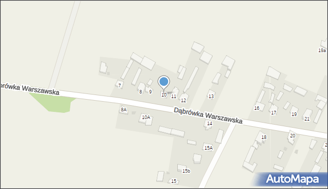 Dąbrówka Warszawska, Dąbrówka Warszawska, 10, mapa Dąbrówka Warszawska