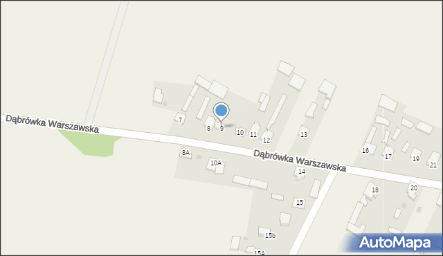 Dąbrówka Warszawska, Dąbrówka Warszawska, 9, mapa Dąbrówka Warszawska