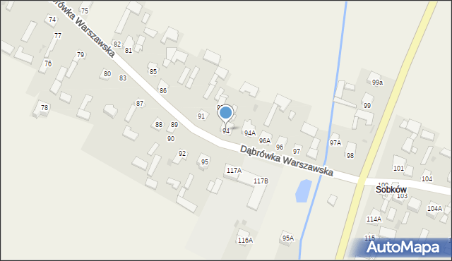 Dąbrówka Warszawska, Dąbrówka Warszawska, 94, mapa Dąbrówka Warszawska
