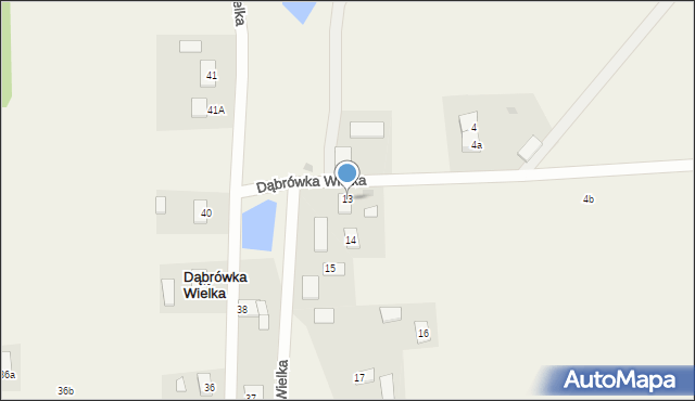 Dąbrówka Wielka, Dąbrówka Wielka, 13, mapa Dąbrówka Wielka