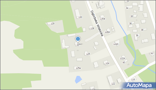 Dąbrówka Wisłocka, Dąbrówka Wisłocka, 127, mapa Dąbrówka Wisłocka