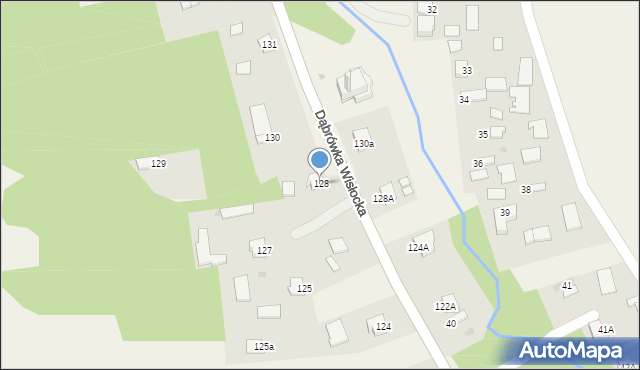 Dąbrówka Wisłocka, Dąbrówka Wisłocka, 128, mapa Dąbrówka Wisłocka