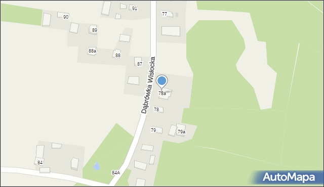 Dąbrówka Wisłocka, Dąbrówka Wisłocka, 78a, mapa Dąbrówka Wisłocka