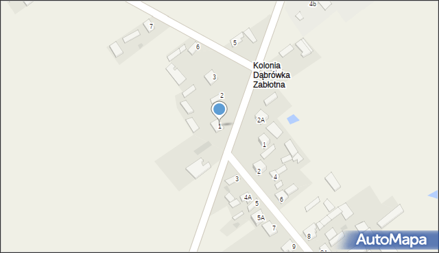 Dąbrówka Zabłotnia, Dąbrówka Zabłotnia, 1, mapa Dąbrówka Zabłotnia