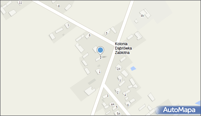 Dąbrówka Zabłotnia, Dąbrówka Zabłotnia, 2, mapa Dąbrówka Zabłotnia