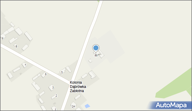 Dąbrówka Zabłotnia, Dąbrówka Zabłotnia, 4b, mapa Dąbrówka Zabłotnia