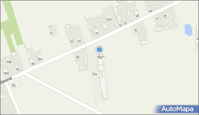 Dąbrówka Zabłotnia, Dąbrówka Zabłotnia, 53a, mapa Dąbrówka Zabłotnia