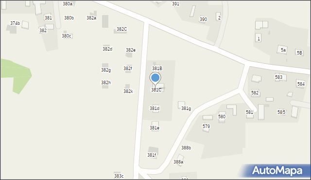 Dąbrówki, Dąbrówki, 381C, mapa Dąbrówki