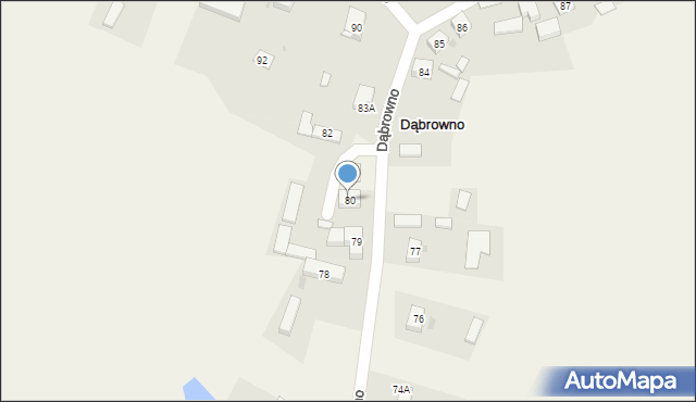Dąbrowno, Dąbrowno, 80, mapa Dąbrowno