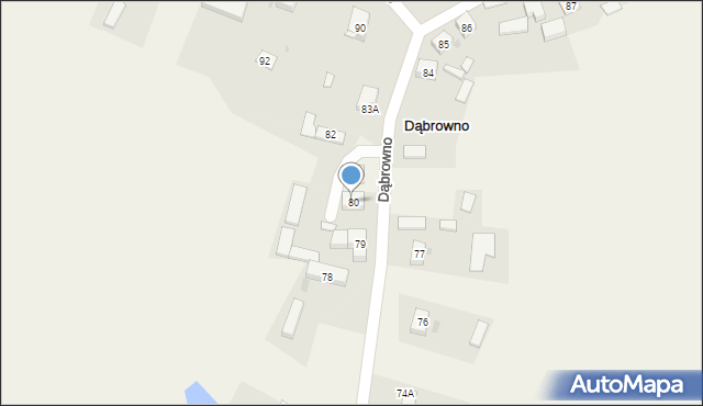 Dąbrowno, Dąbrowno, 80, mapa Dąbrowno