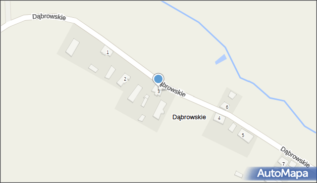 Dąbrowskie, Dąbrowskie, 3, mapa Dąbrowskie