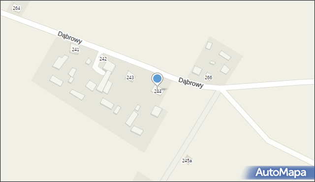 Dąbrowy, Dąbrowy, 244, mapa Dąbrowy