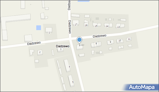 Dadzewo, Dadzewo, 7, mapa Dadzewo