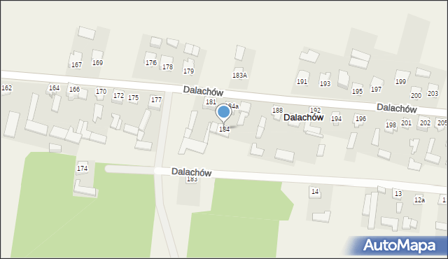 Dalachów, Dalachów, 184, mapa Dalachów