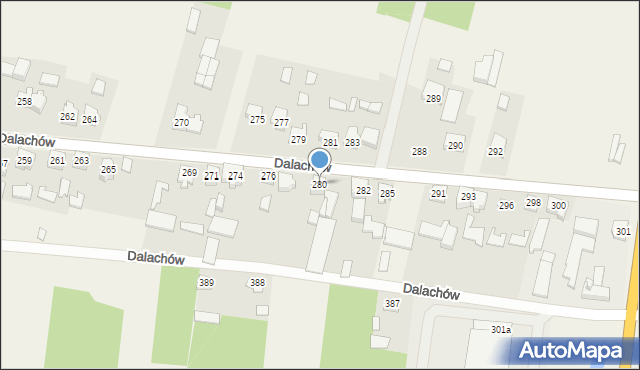 Dalachów, Dalachów, 280, mapa Dalachów