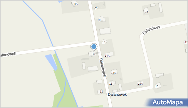 Dalanówek, Dalanówek, 11, mapa Dalanówek