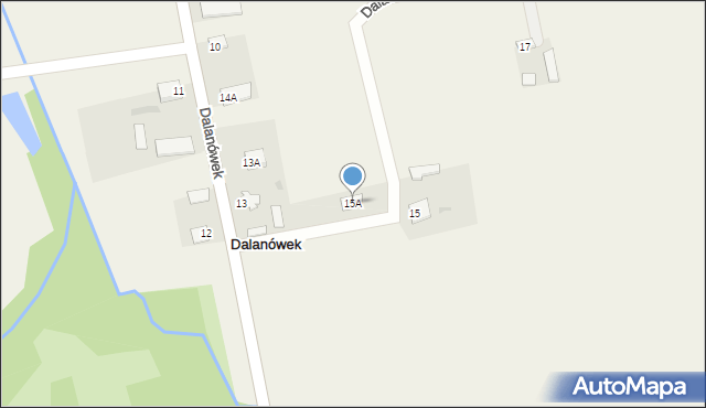 Dalanówek, Dalanówek, 15A, mapa Dalanówek