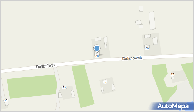 Dalanówek, Dalanówek, 28, mapa Dalanówek