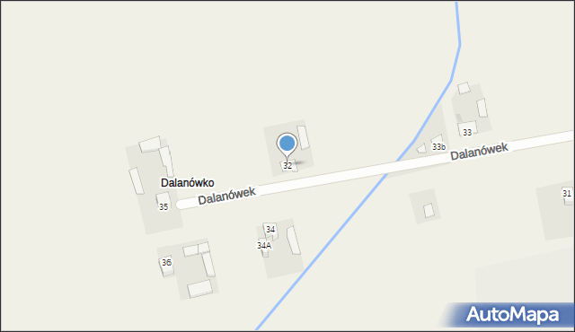 Dalanówek, Dalanówek, 32, mapa Dalanówek