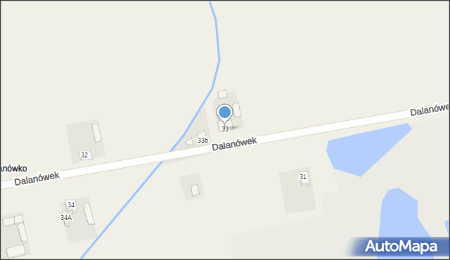 Dalanówek, Dalanówek, 33, mapa Dalanówek