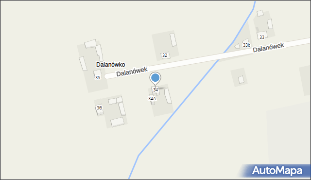 Dalanówek, Dalanówek, 34, mapa Dalanówek