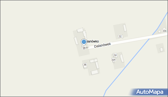 Dalanówek, Dalanówek, 35, mapa Dalanówek