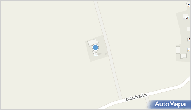 Dalechowice, Dalechowice, 72, mapa Dalechowice