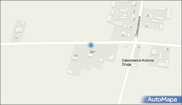 Daleszewice, Daleszewice, 20B, mapa Daleszewice