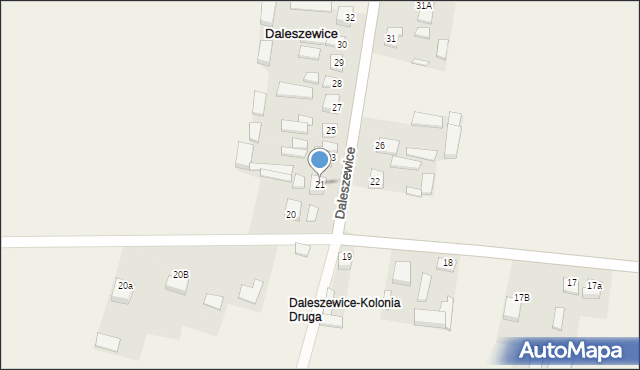 Daleszewice, Daleszewice, 21, mapa Daleszewice