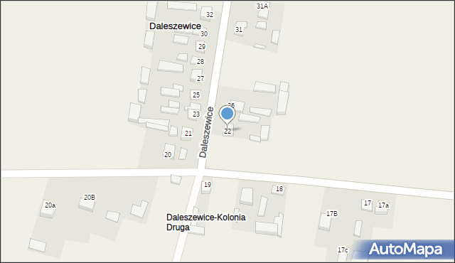 Daleszewice, Daleszewice, 22, mapa Daleszewice