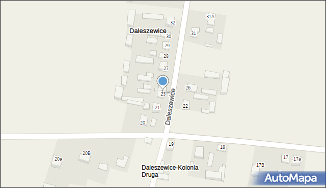 Daleszewice, Daleszewice, 23, mapa Daleszewice