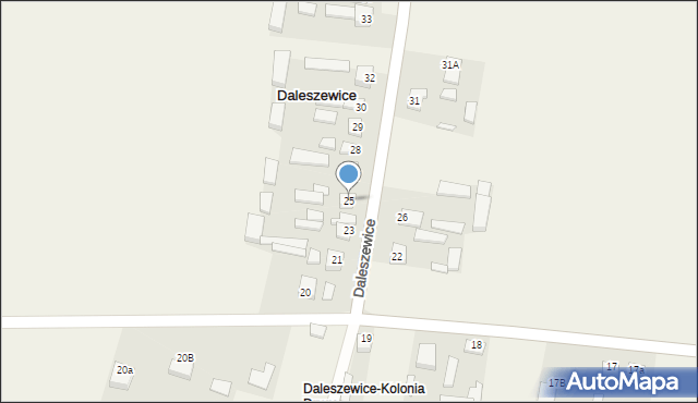 Daleszewice, Daleszewice, 25, mapa Daleszewice