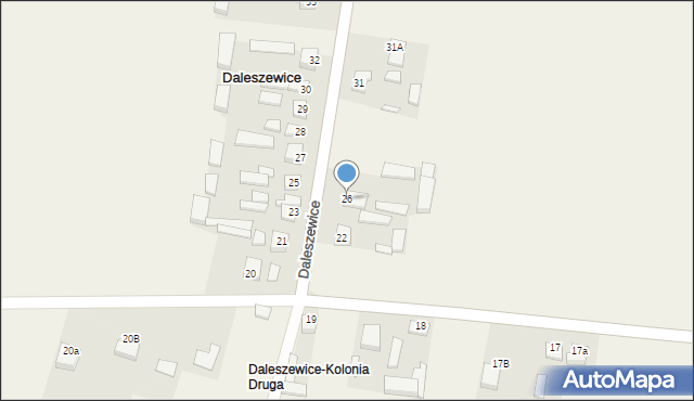 Daleszewice, Daleszewice, 26, mapa Daleszewice