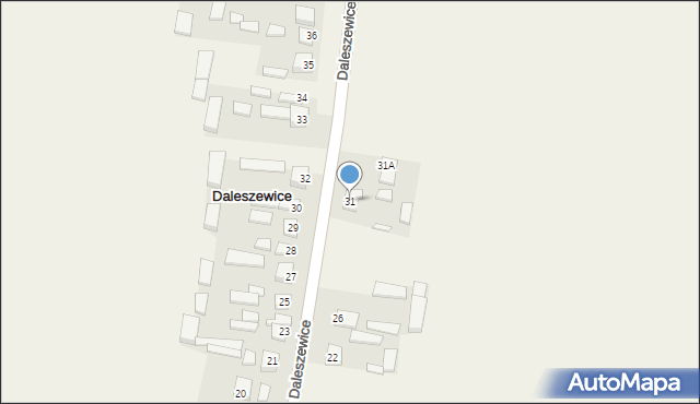 Daleszewice, Daleszewice, 31, mapa Daleszewice