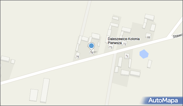 Daleszewice, Daleszewice, 74, mapa Daleszewice