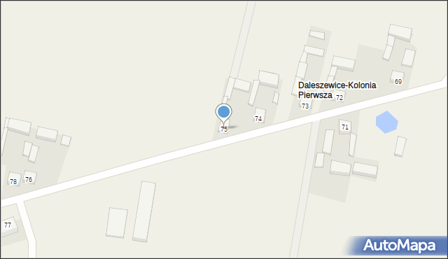 Daleszewice, Daleszewice, 75, mapa Daleszewice