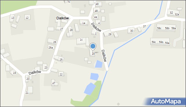 Dalków, Dalków, 1b, mapa Dalków