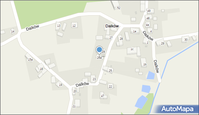 Dalków, Dalków, 26a, mapa Dalków