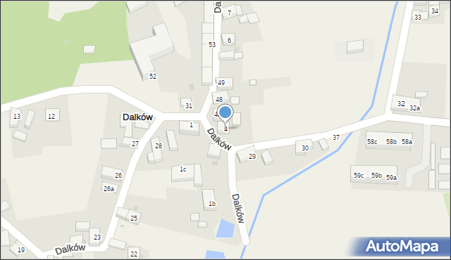 Dalków, Dalków, 4, mapa Dalków