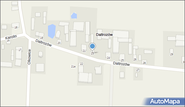 Daltrozów, Daltrozów, 23, mapa Daltrozów