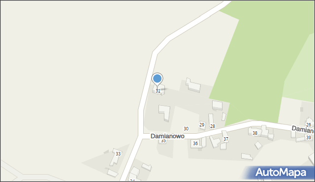 Damianowo, Damianowo, 31, mapa Damianowo