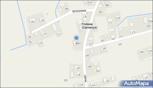 Damienice, Damienice, 159, mapa Damienice