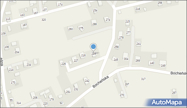 Damienice, Damienice, 229, mapa Damienice