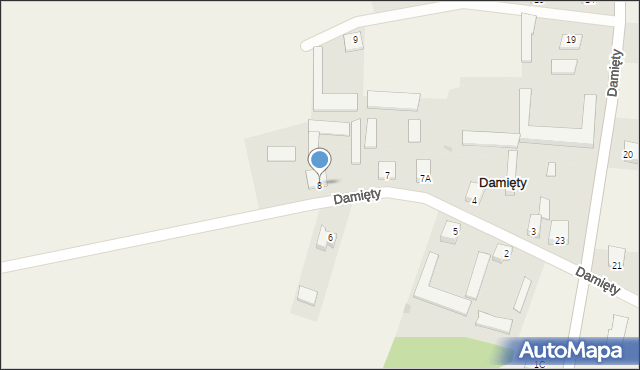 Damięty, Damięty, 8, mapa Damięty