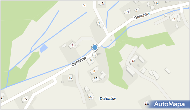 Dańczów, Dańczów, 10, mapa Dańczów