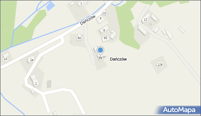 Dańczów, Dańczów, 6a, mapa Dańczów