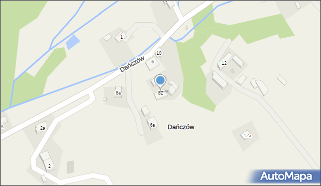 Dańczów, Dańczów, 8Z, mapa Dańczów